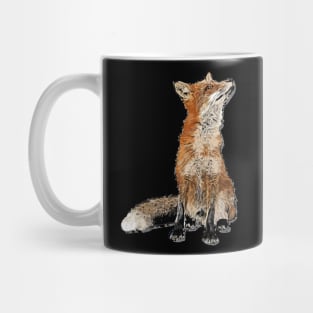 Red Fox Hand Painted Illstration Mug